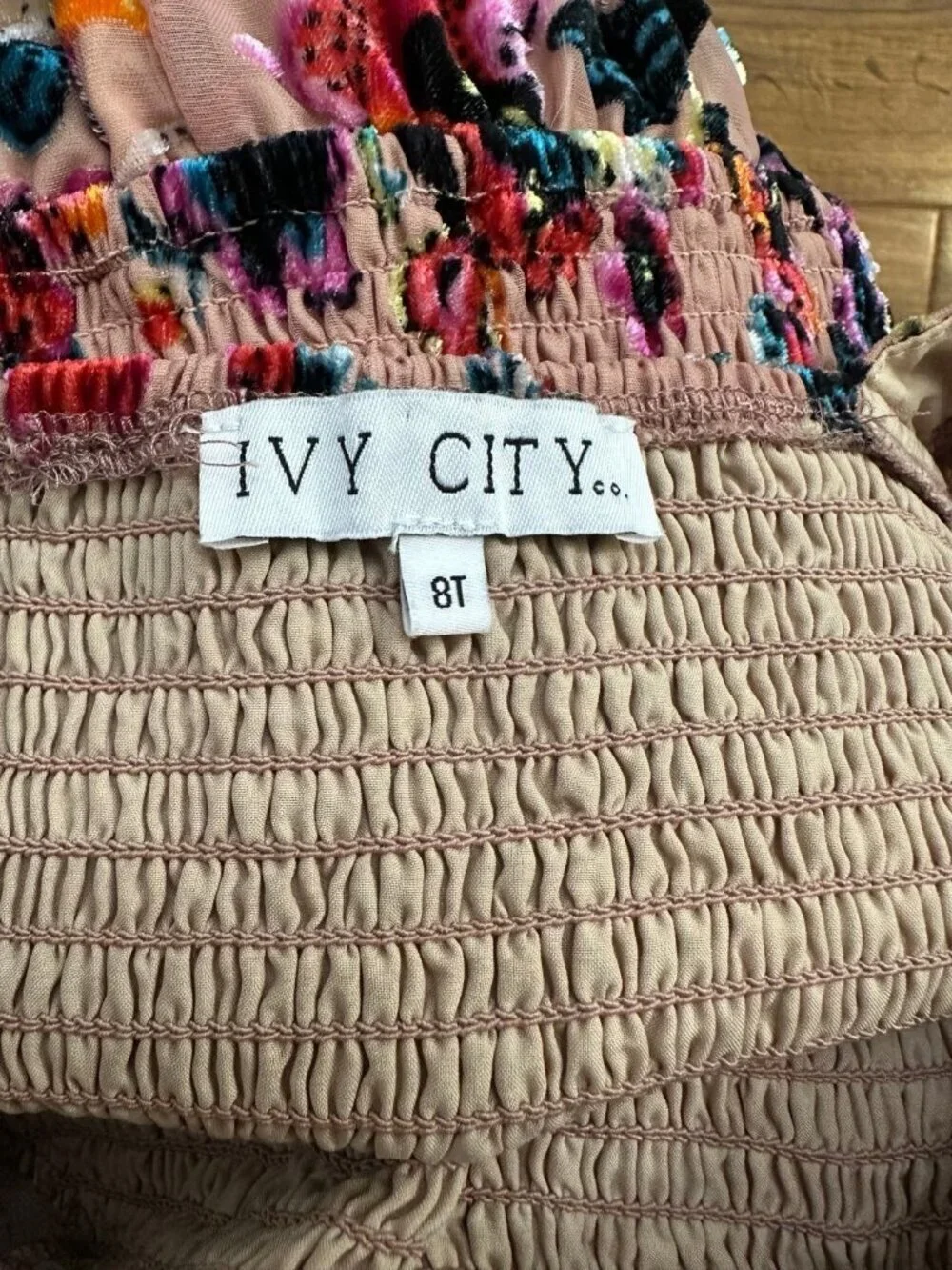 Ivy city co girls velvet burnout jumpsuit